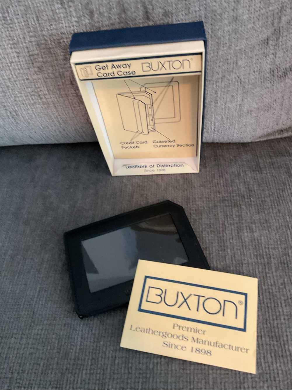 Buxton Black Card Case with Display Window